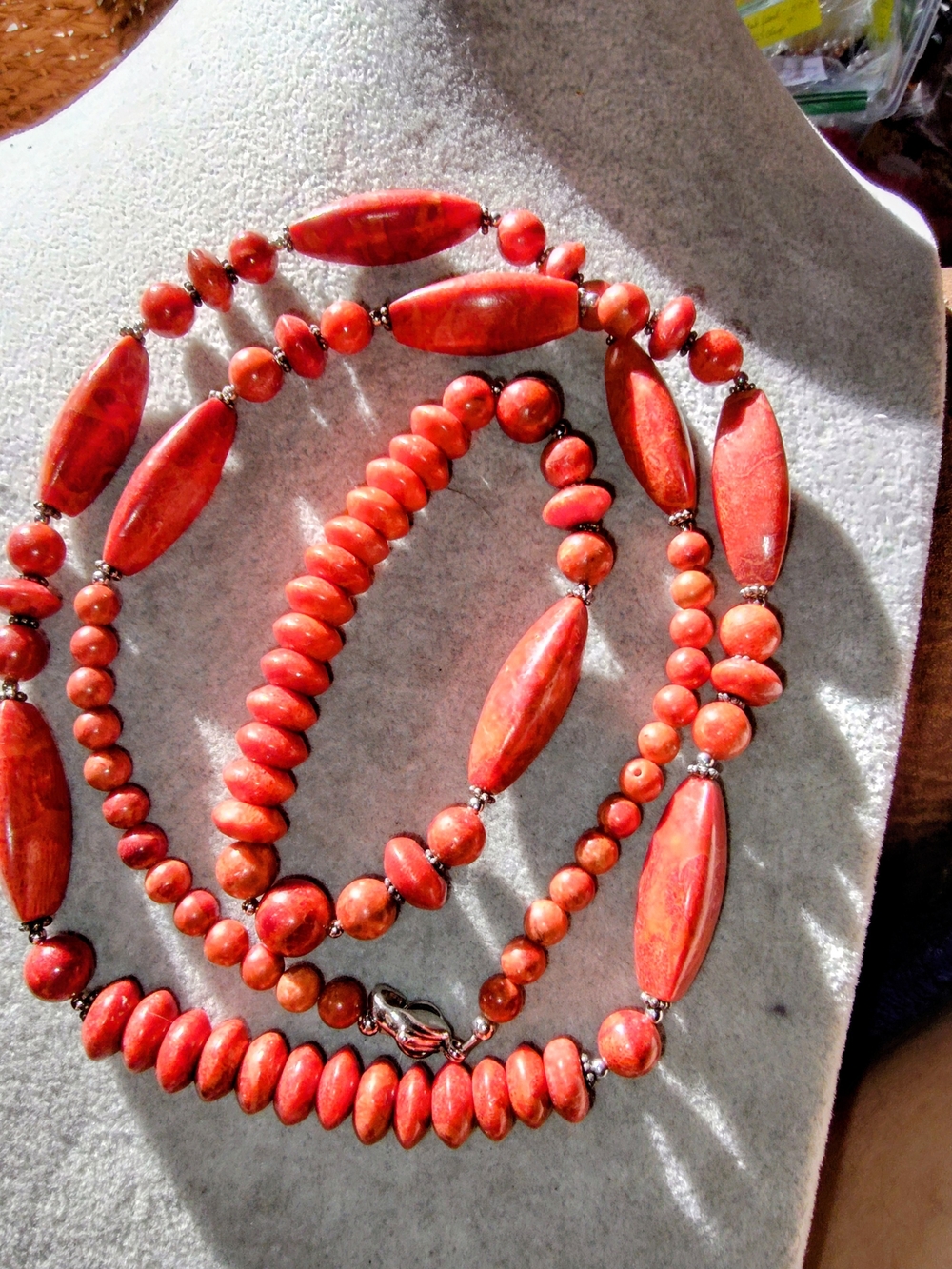 Jay King Mine Finds Sponge Coral Necklace and Bracelet Set